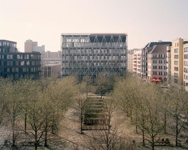taz Neubau, Berlin, April 2018, Sicht vom Besselpark, Foto: Rory Gardiner