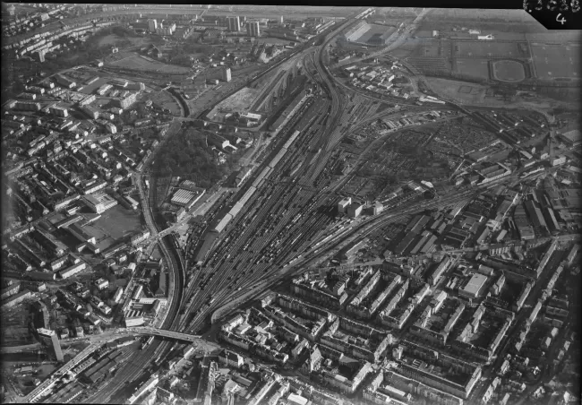 Luftbild Areal Wolf Basel, 1963