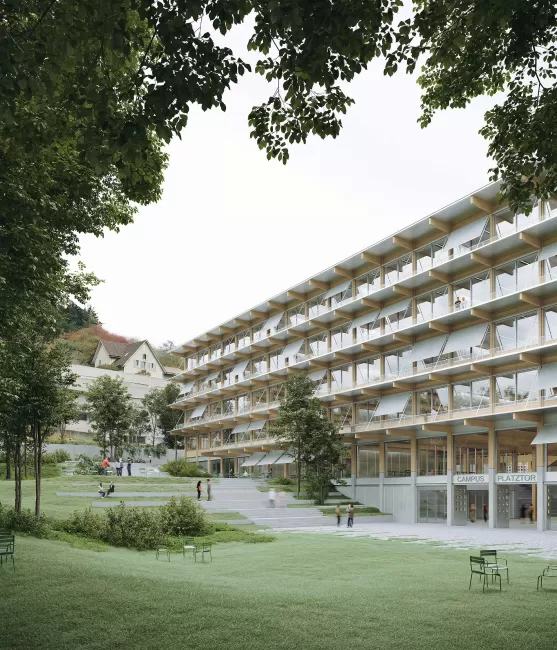 Blick auf den terrassierten Garten, Bild: ethandeclerk