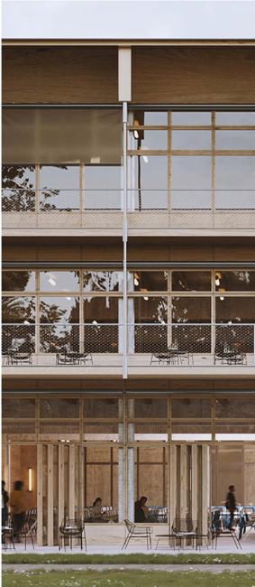 Ansicht Fassade Publikumsgebäude, Bild: Jeudi.Wang - Perspectives