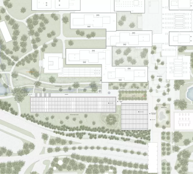 Situationsplan, E2A / Nickl & Partner, Zeichnung: E2A